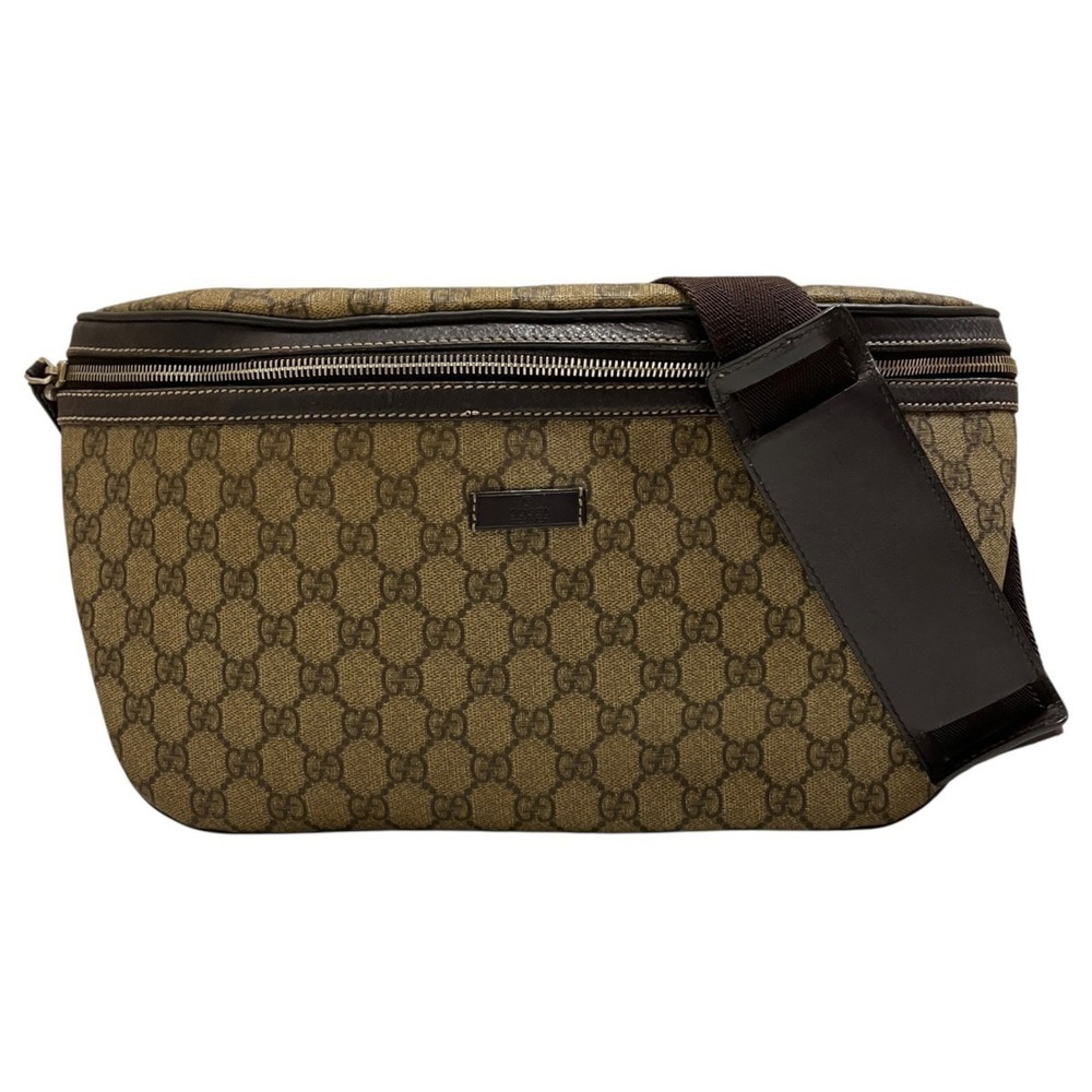 Gucci GUCCI Waist Bag Body GG Supreme Leather 211110
